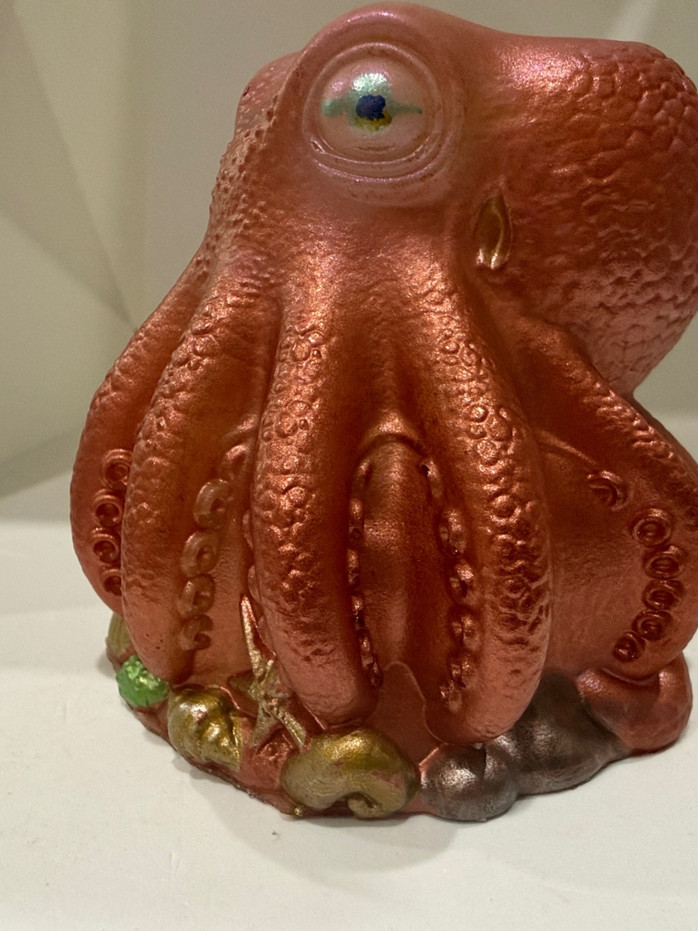 Resin Octopus Vase in Shimmery Coral Pink - Picture 7 of 10